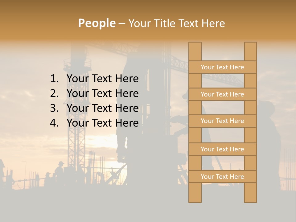 Housing Sunset Labor PowerPoint Template