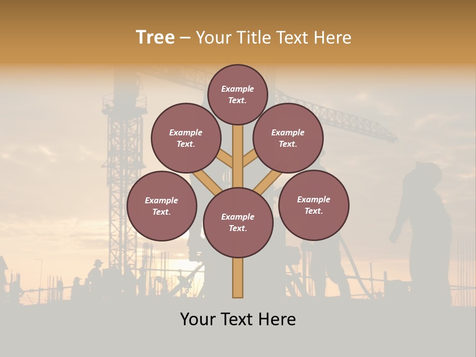 Housing Sunset Labor PowerPoint Template