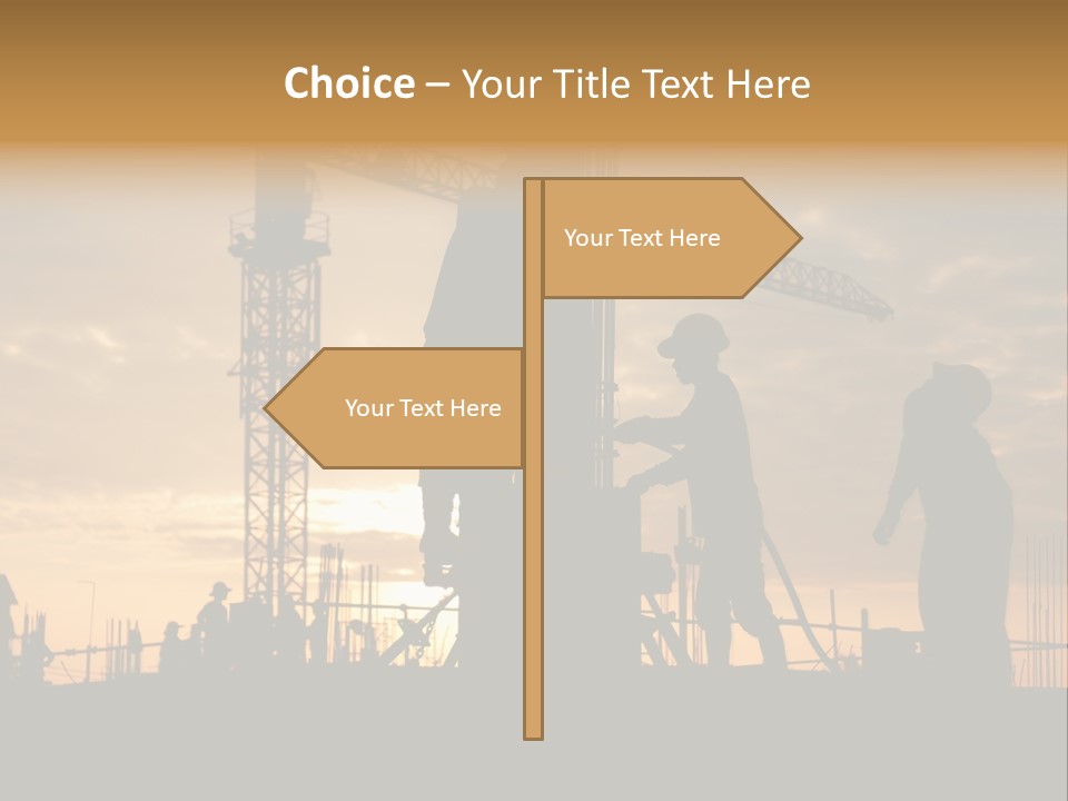 Housing Sunset Labor PowerPoint Template