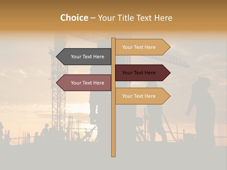 Housing Sunset Labor PowerPoint Template
