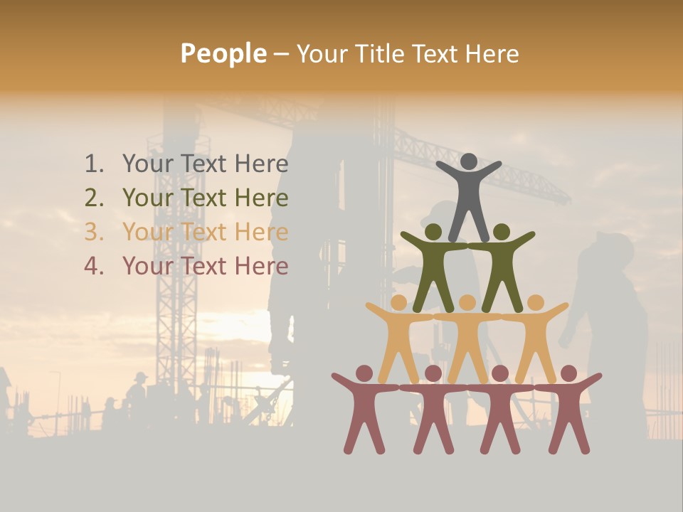 Housing Sunset Labor PowerPoint Template