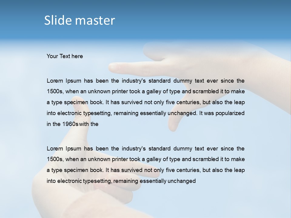 Hand Thumb Park PowerPoint Template