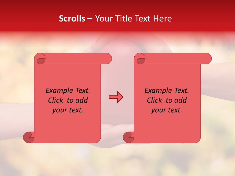 Female Outdoors Inside PowerPoint Template