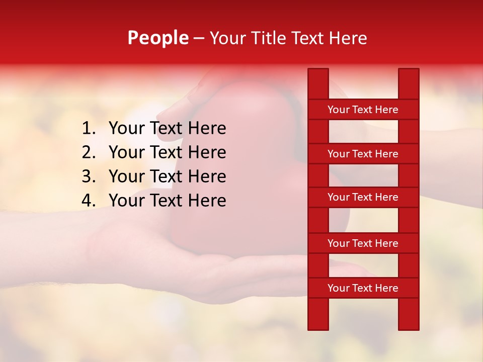 Female Outdoors Inside PowerPoint Template