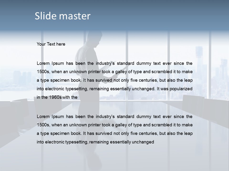 Closeup Parquet Computer PowerPoint Template