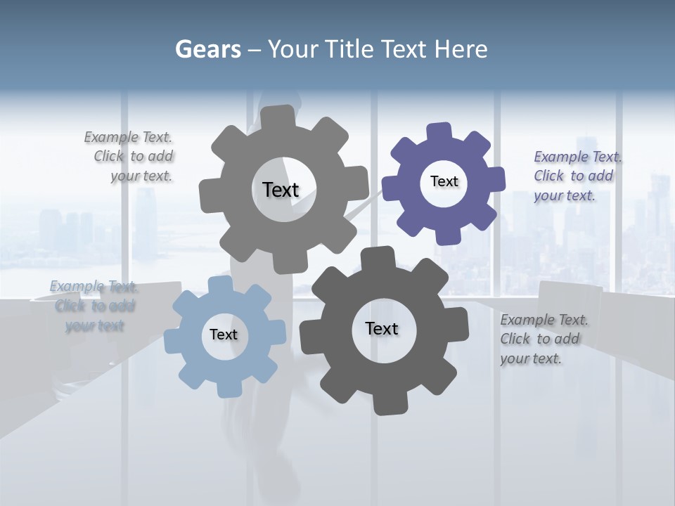 Closeup Parquet Computer PowerPoint Template