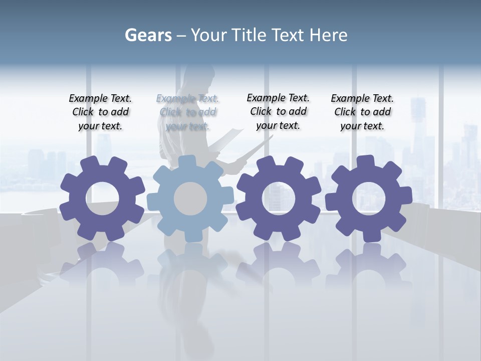 Closeup Parquet Computer PowerPoint Template