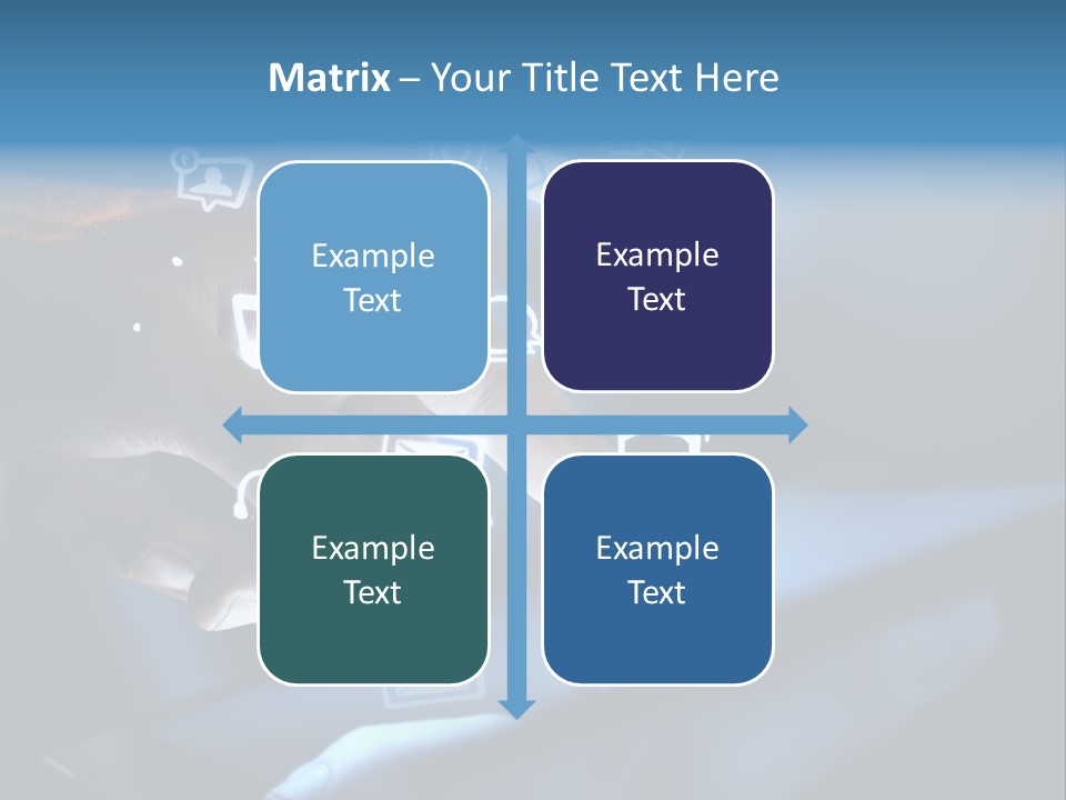 Holding White Monitor PowerPoint Template