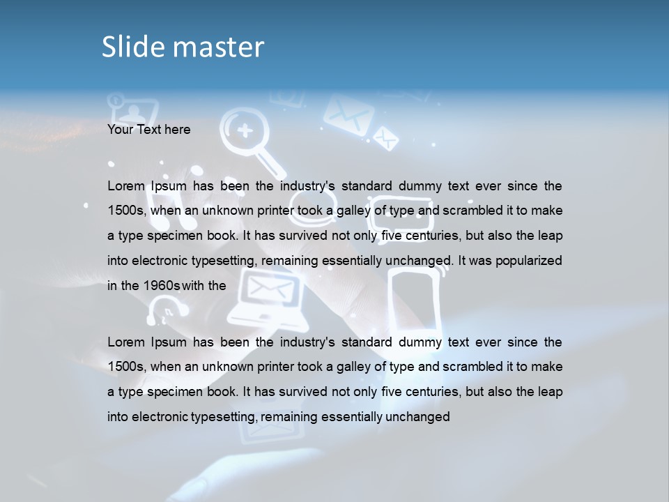 Holding White Monitor PowerPoint Template