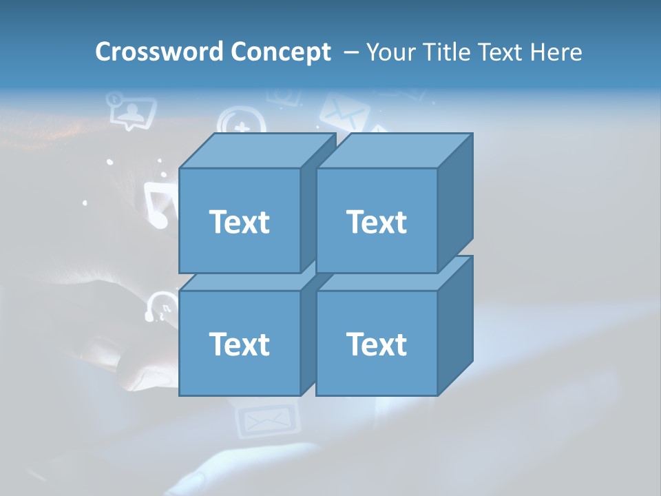 Holding White Monitor PowerPoint Template
