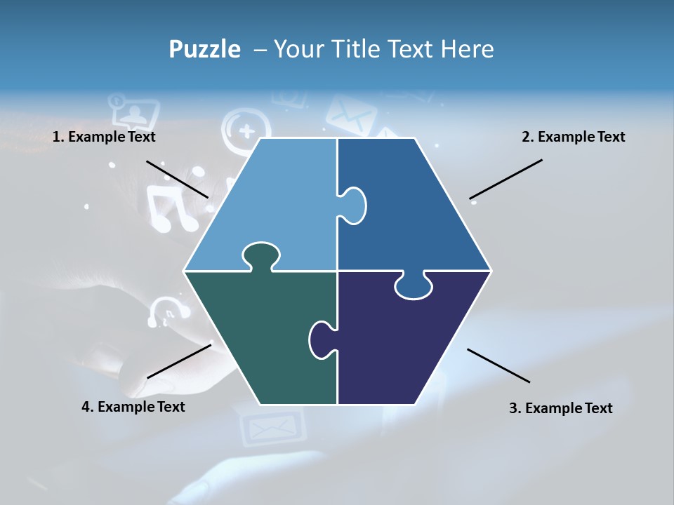 Holding White Monitor PowerPoint Template