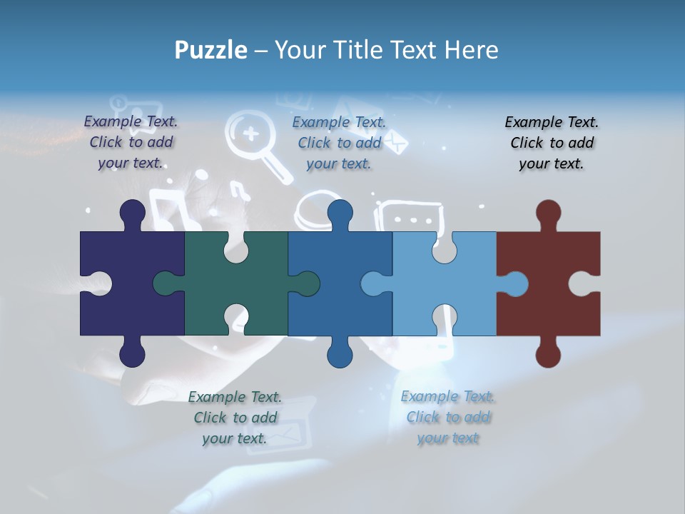 Holding White Monitor PowerPoint Template