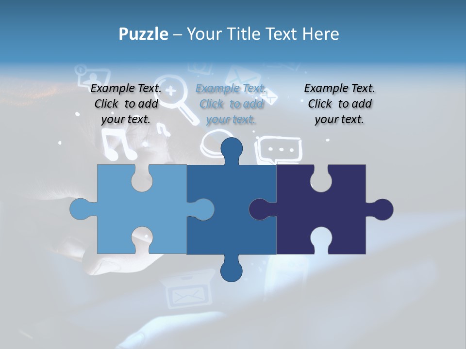 Holding White Monitor PowerPoint Template