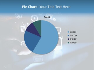 Holding White Monitor PowerPoint Template