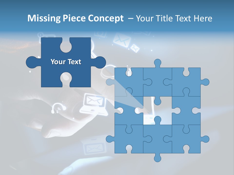 Holding White Monitor PowerPoint Template