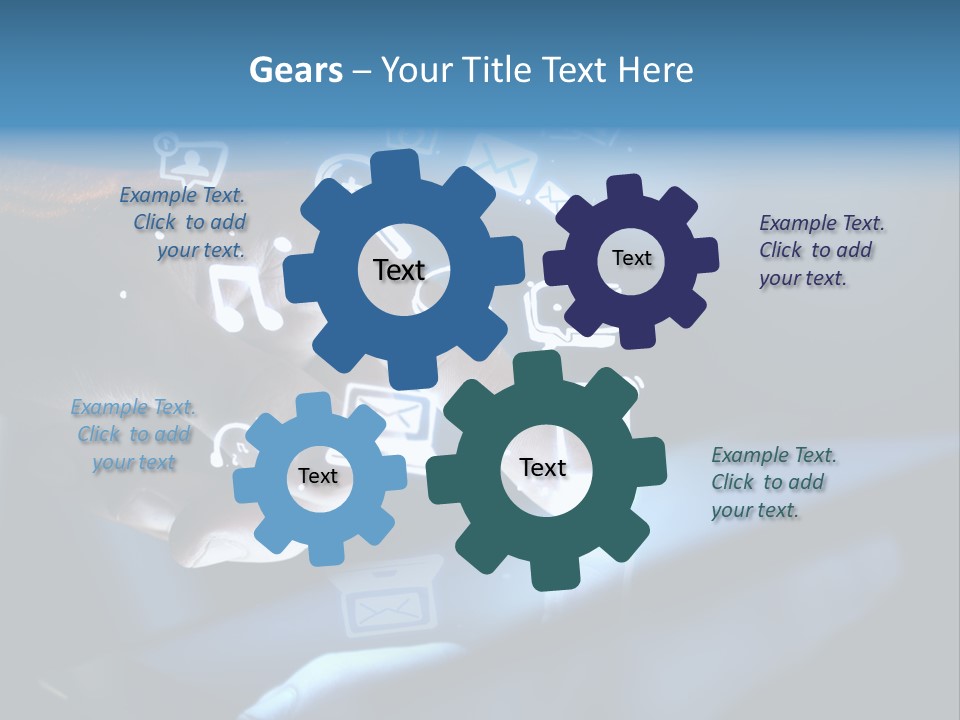 Holding White Monitor PowerPoint Template