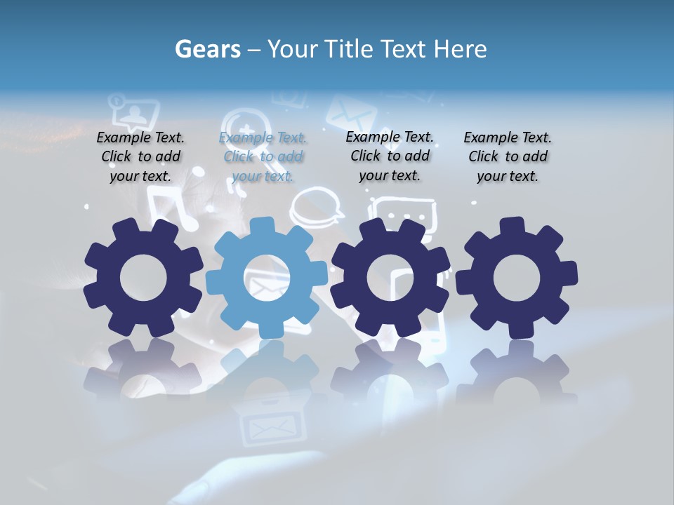 Holding White Monitor PowerPoint Template