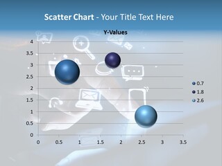 Holding White Monitor PowerPoint Template