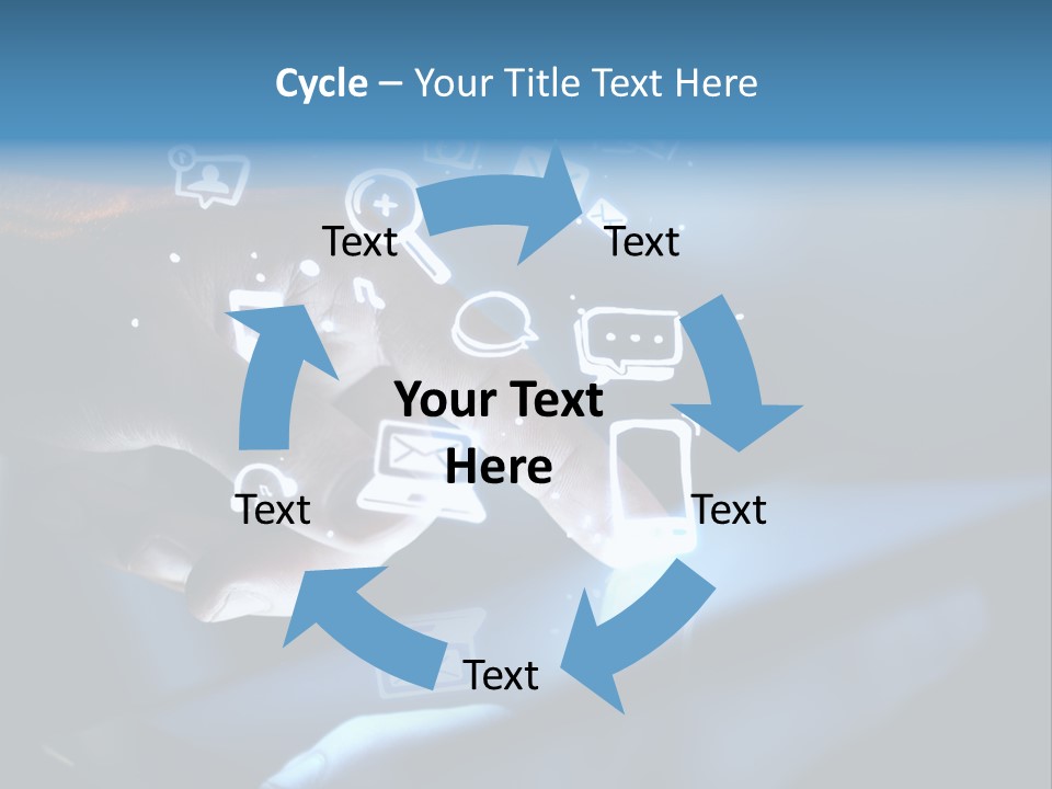 Holding White Monitor PowerPoint Template