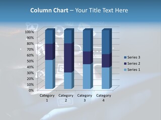 Holding White Monitor PowerPoint Template