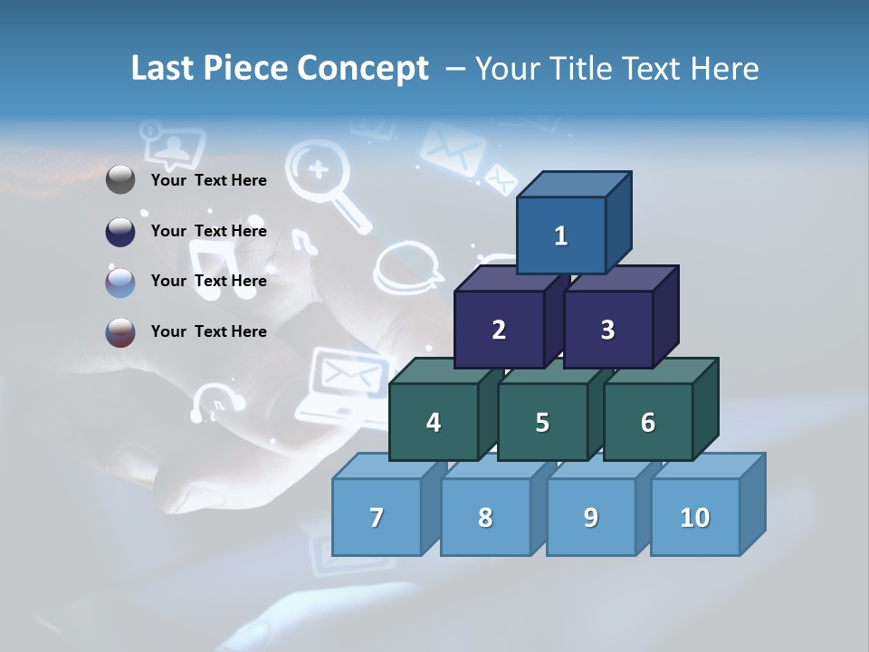 Holding White Monitor PowerPoint Template