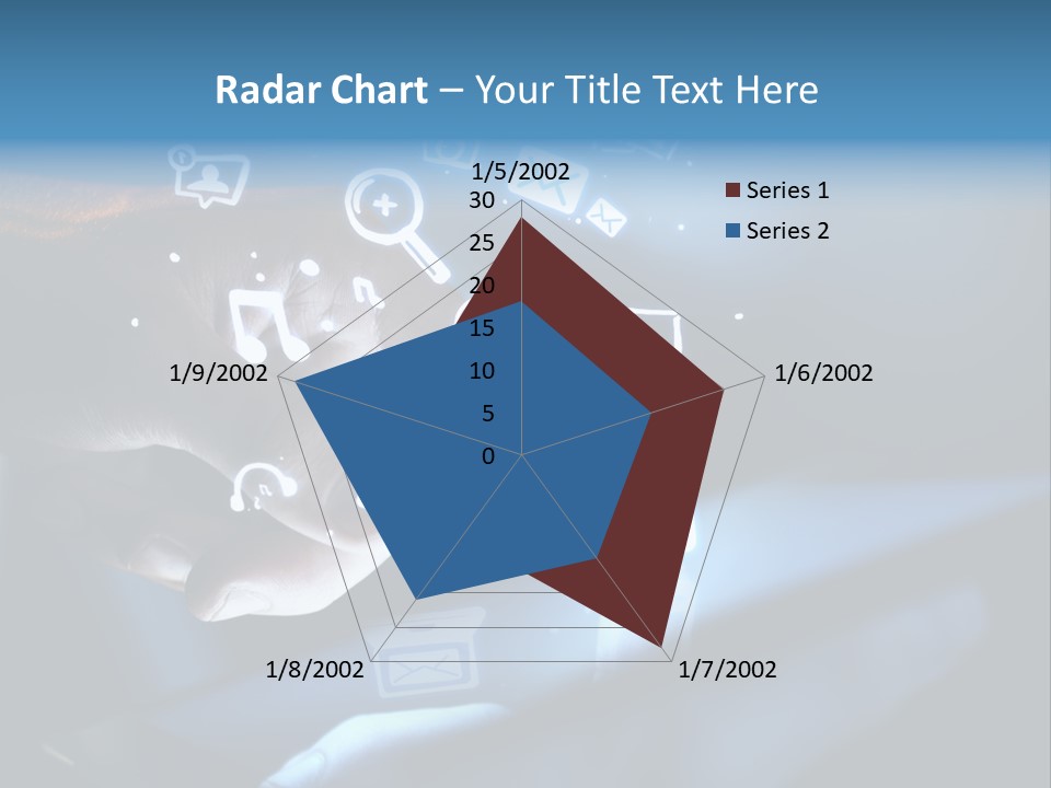 Holding White Monitor PowerPoint Template