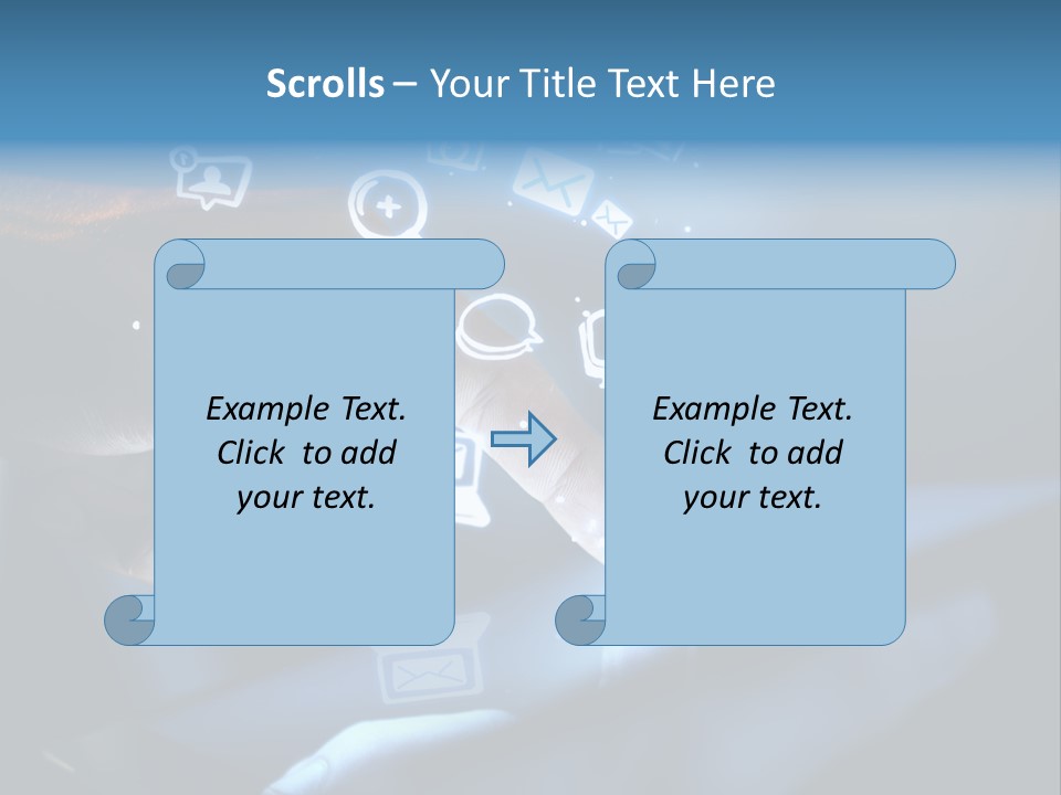 Holding White Monitor PowerPoint Template