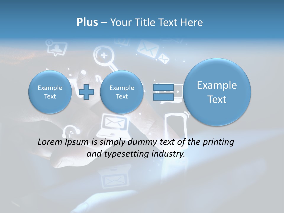 Holding White Monitor PowerPoint Template
