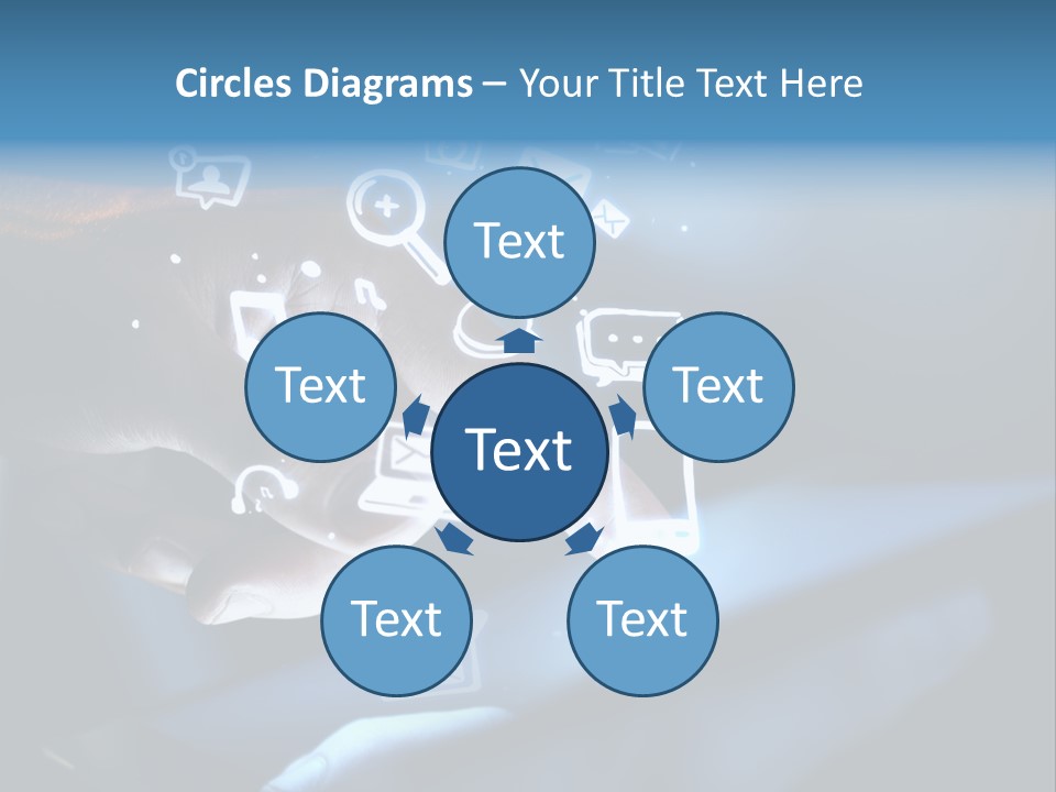 Holding White Monitor PowerPoint Template