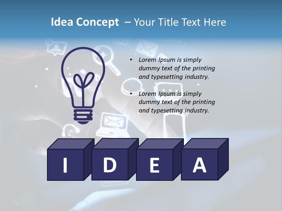 Holding White Monitor PowerPoint Template