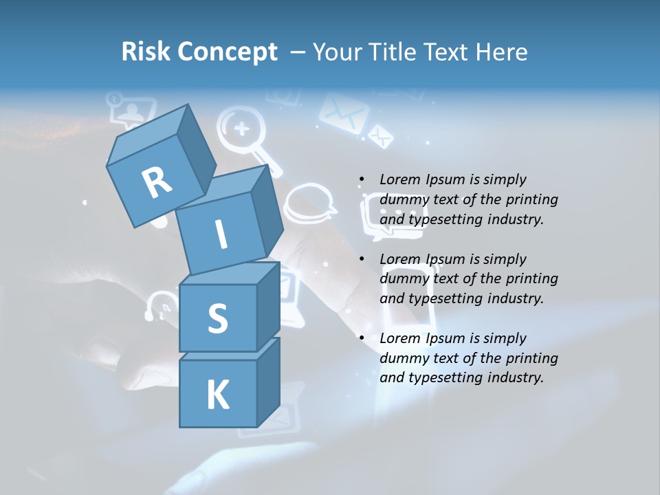 Holding White Monitor PowerPoint Template