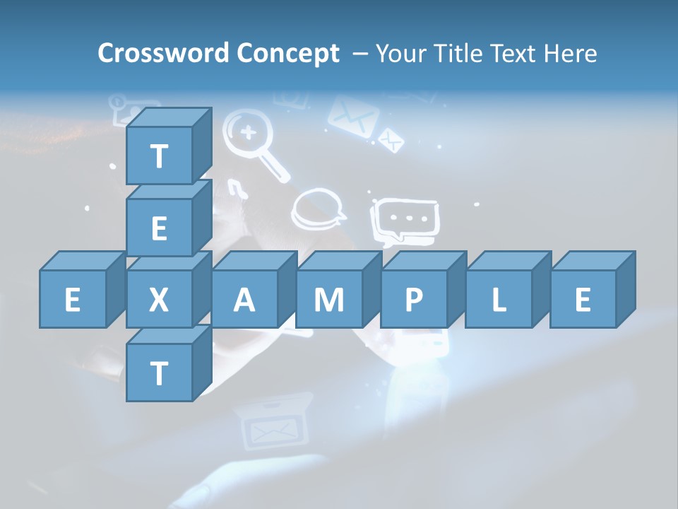 Holding White Monitor PowerPoint Template