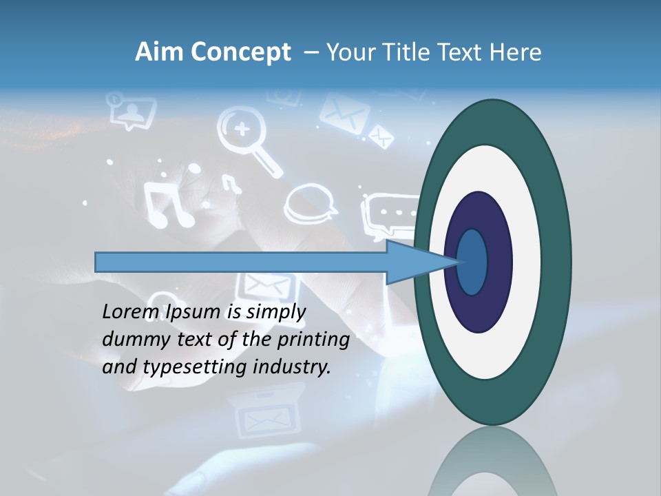 Holding White Monitor PowerPoint Template