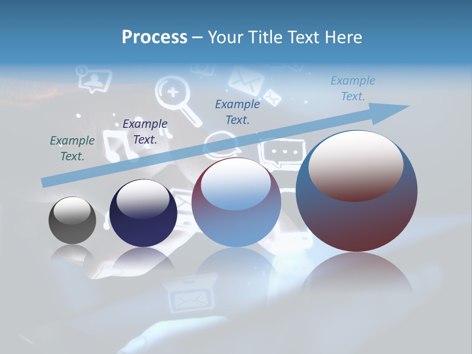 Holding White Monitor PowerPoint Template
