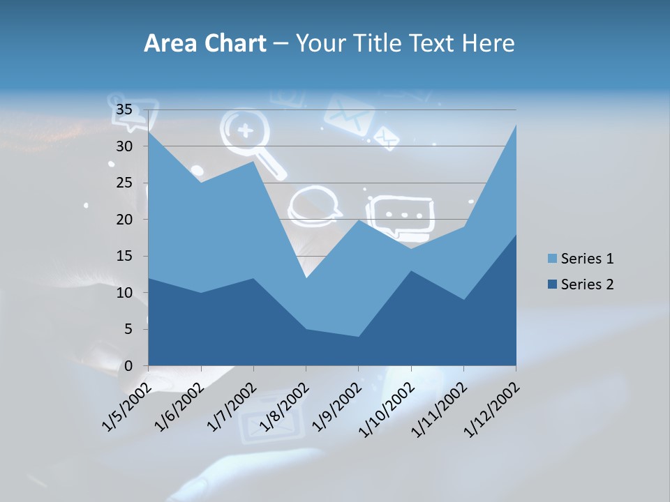 Holding White Monitor PowerPoint Template