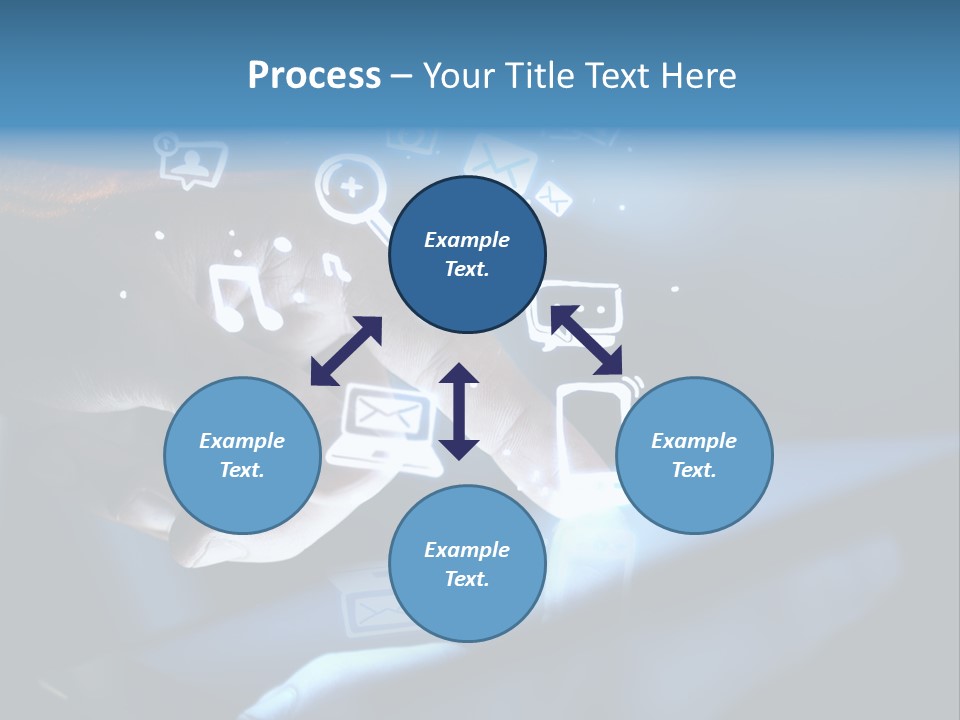 Holding White Monitor PowerPoint Template