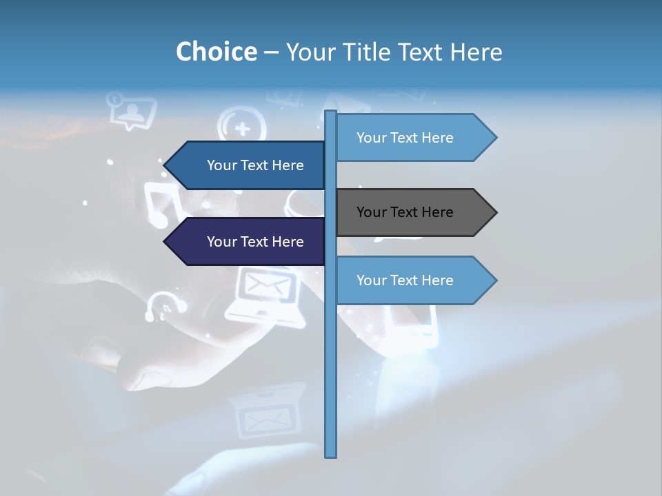 Holding White Monitor PowerPoint Template