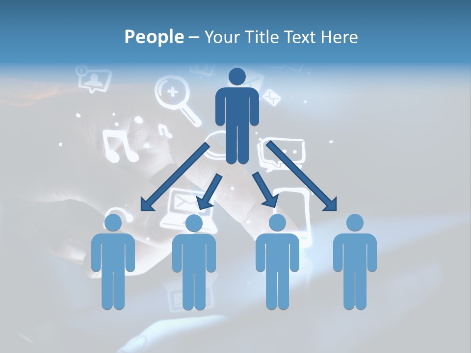 Holding White Monitor PowerPoint Template