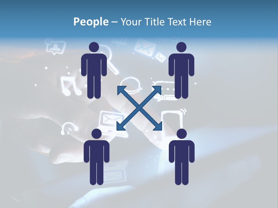 Holding White Monitor PowerPoint Template