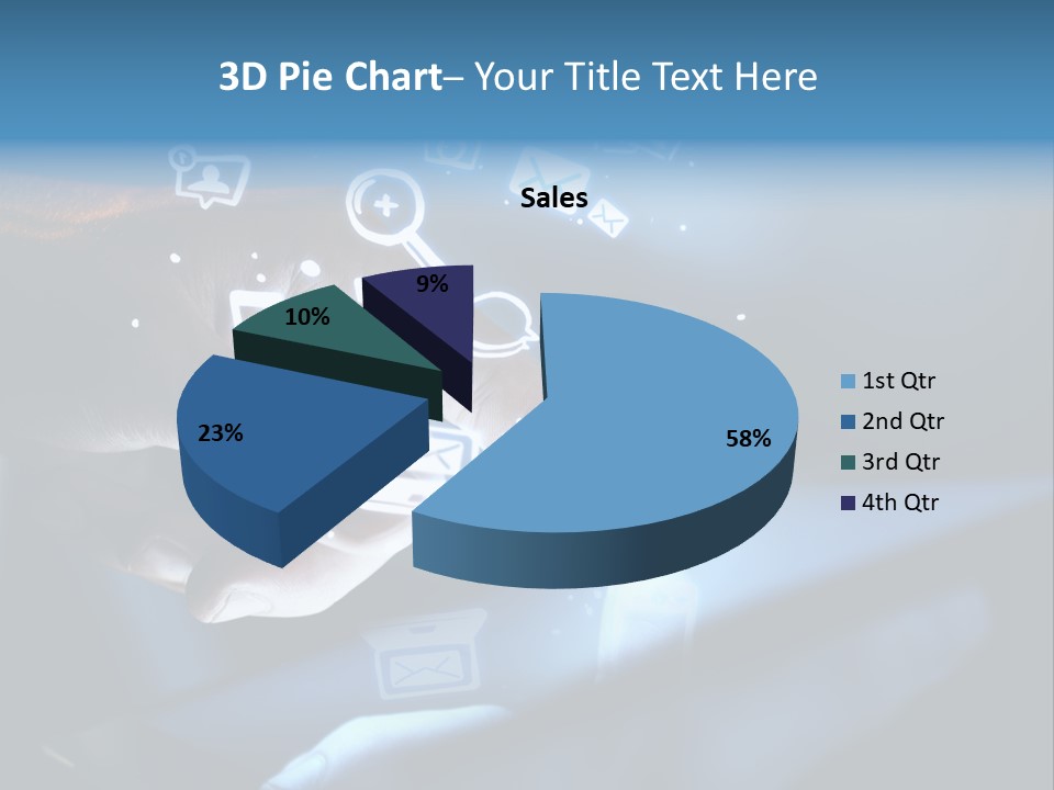 Holding White Monitor PowerPoint Template