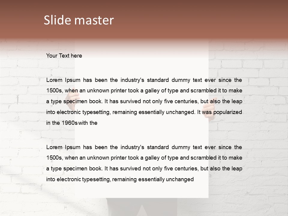 Banner Wall Suit PowerPoint Template