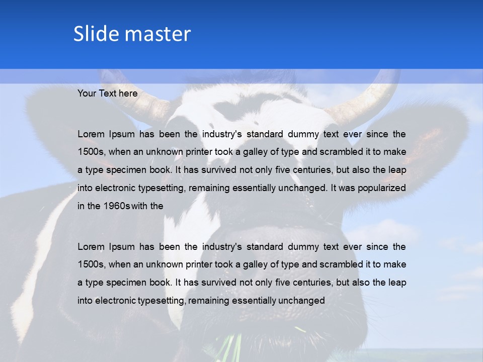 Grass Milk Breeding PowerPoint Template