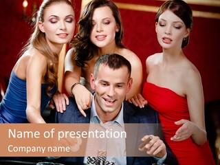 Portrait Club Gambling House PowerPoint Template