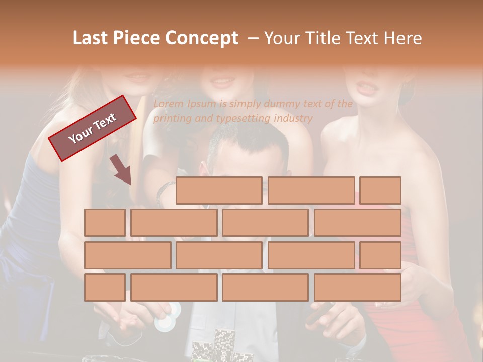 Portrait Club Gambling House PowerPoint Template