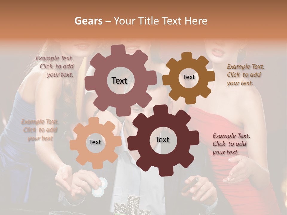 Portrait Club Gambling House PowerPoint Template