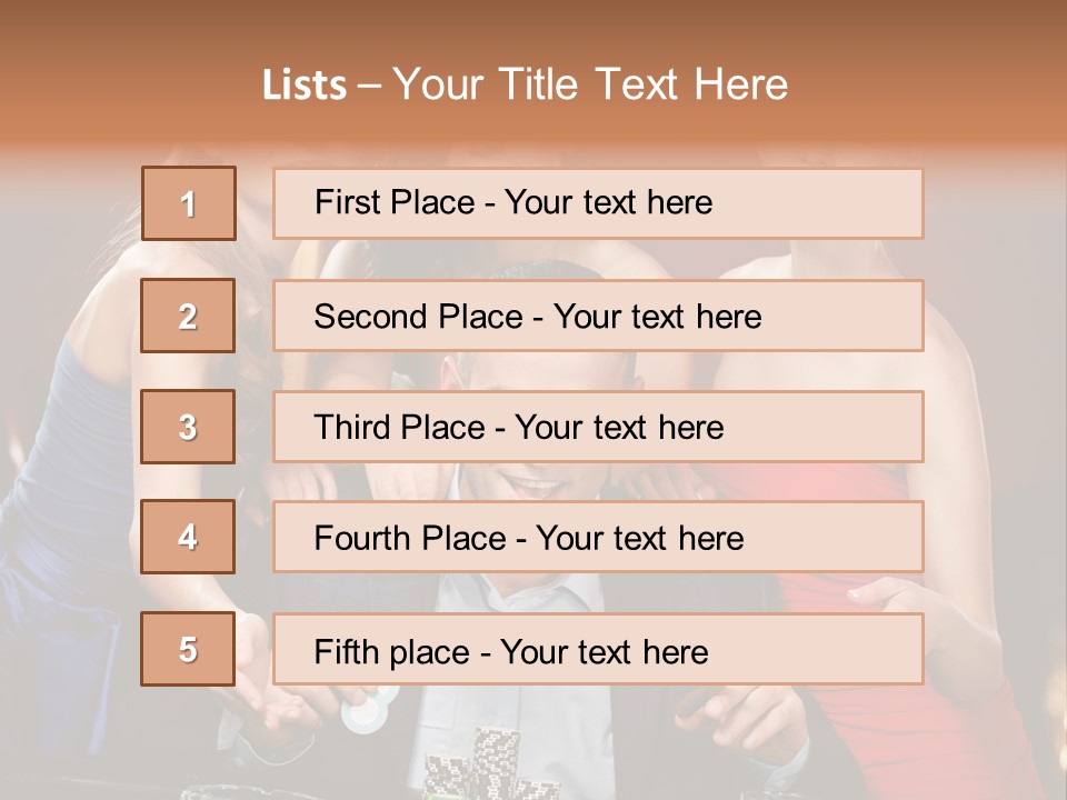 Portrait Club Gambling House PowerPoint Template