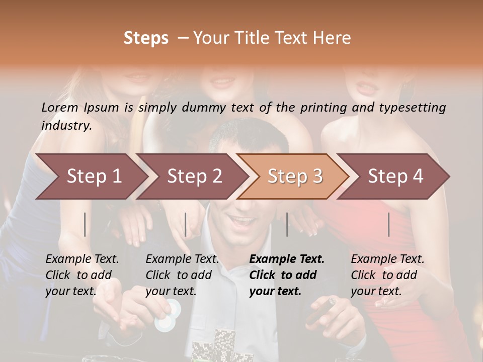 Portrait Club Gambling House PowerPoint Template