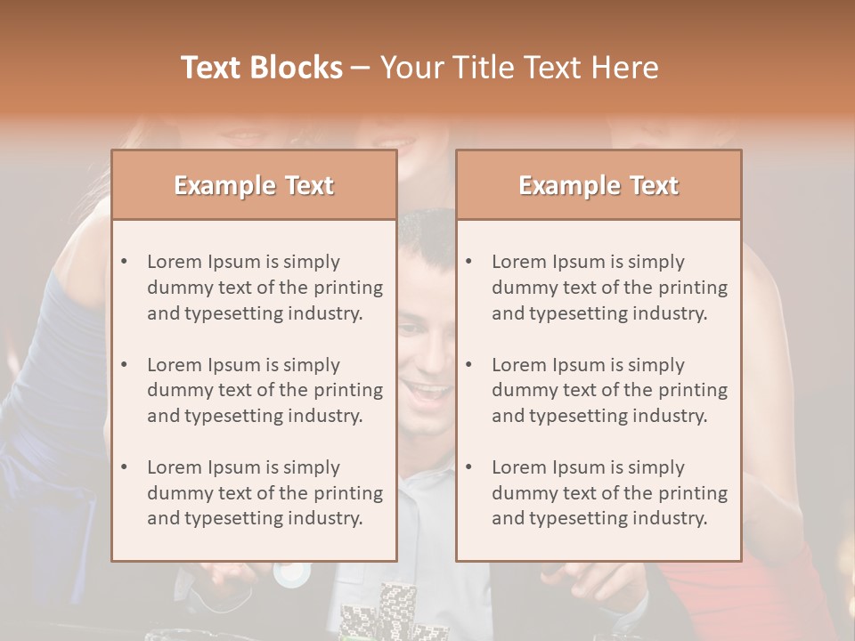 Portrait Club Gambling House PowerPoint Template