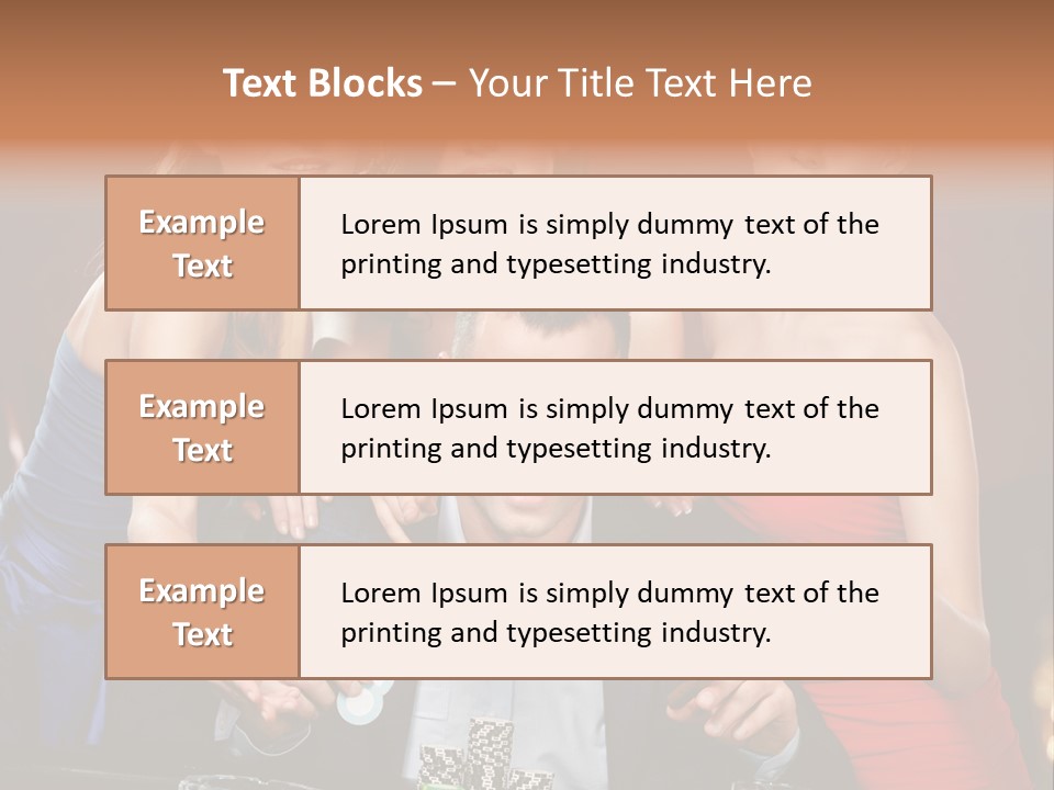 Portrait Club Gambling House PowerPoint Template