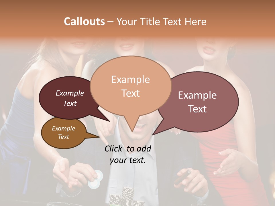 Portrait Club Gambling House PowerPoint Template